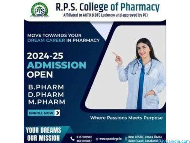B.Parm, D.Pharm, M.Pharm from R.P.S. Pharmacy College, Lucknow - 1/4