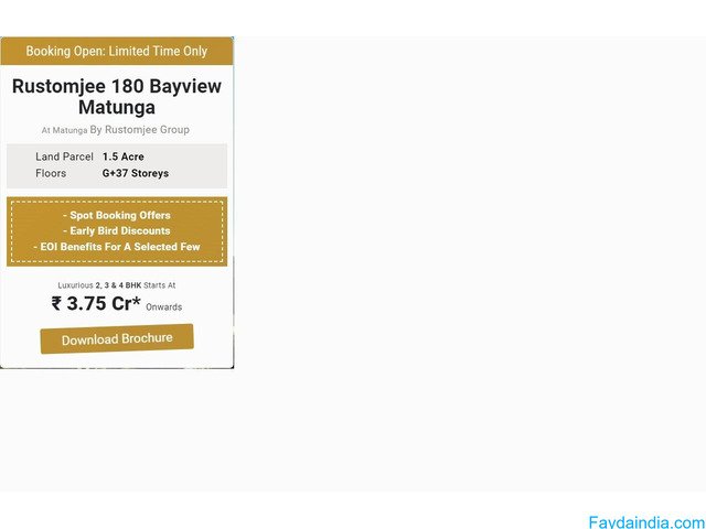 Rustomjee Bayview 2,3,4 BHK ₹ 3.6 Cr Onwards Matunga West - 12/13