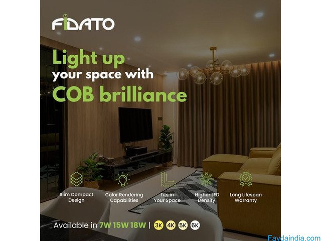 Best Ceiling COB Light, COB LED Lights in India | Fidato Lighting
