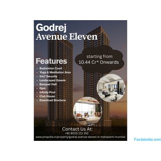 Godrej Avenue Eleven Mahalaxmi: Luxury Flats in Mumbai