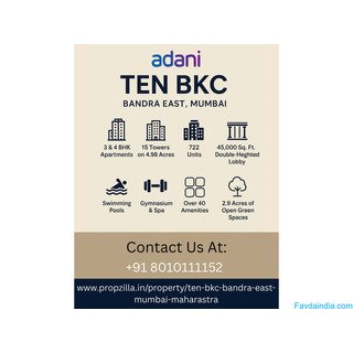 Adani Ten BKC Bandra East – Location, Floor Plan, Price & Buyer Reviews