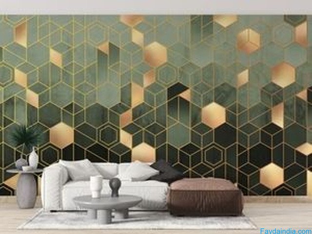 Modern Hexagonal Wallpaper – Contemporary Geometric Wall Art