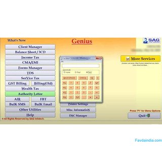 Genius Tax Software for Unlimited Return Filing and GST Billing