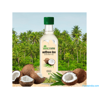 Vedic Farm Wood Pressed Extra Virgin Coconut Oil | 100% Pure & Natural | Cold Extraction