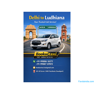 Delhi to Ludhiana Taxi | Booking Start ₹3825 - BookUrTaxi