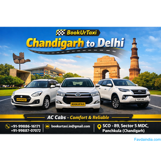 Chandigarh to Delhi Taxi | Booking Start ₹2150 - BookUrTaxi