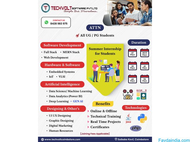 Machine Learning Training|Techvolt Software|Coimbatore