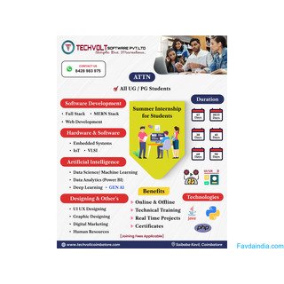 Machine Learning Training|Techvolt Software|Coimbatore