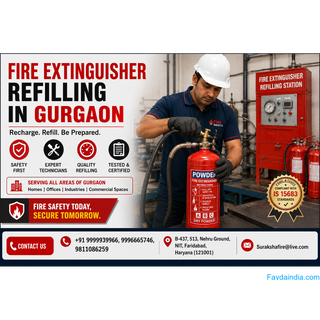 Looking for Fire Extinguisher Refilling in Gurgaon?