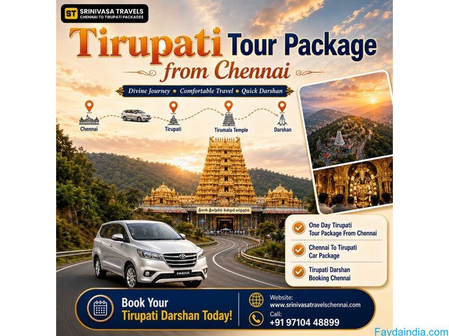 Experience a Smooth Spiritual Journey with a Tirupati Tour Package from Chennai