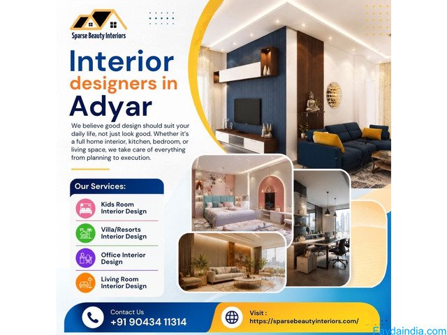 Interiors in Adyar Solutions by Sparse Beauty Interior