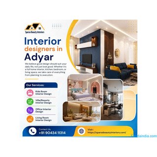 Interiors in Adyar Solutions by Sparse Beauty Interior
