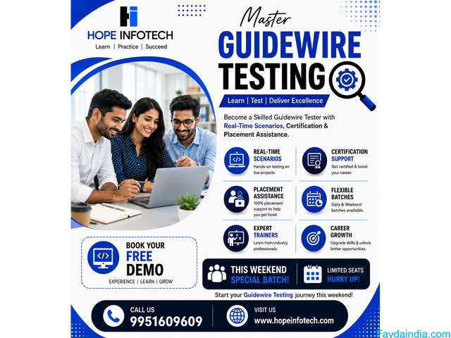 Master Guidewire Testing – Free Demo Weekend Batch Today