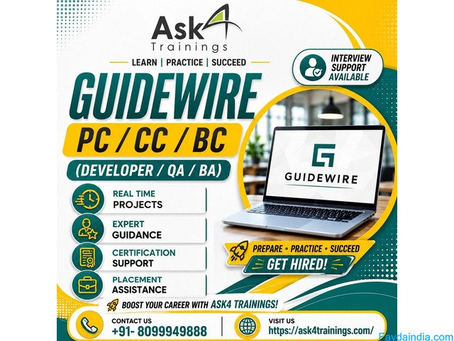 Guidewire PC | CC | BC Training – Learn, Practice & Get Hired