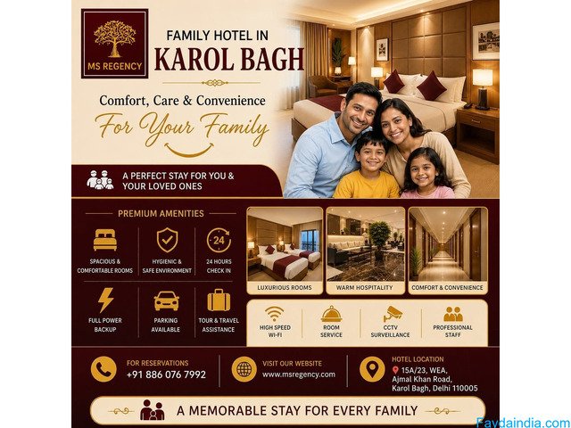 Family Hotel in Karol Bagh - Book Now