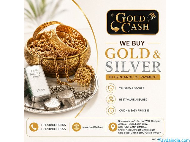 Best place to Sell Gold for instant payment in Chandigarh