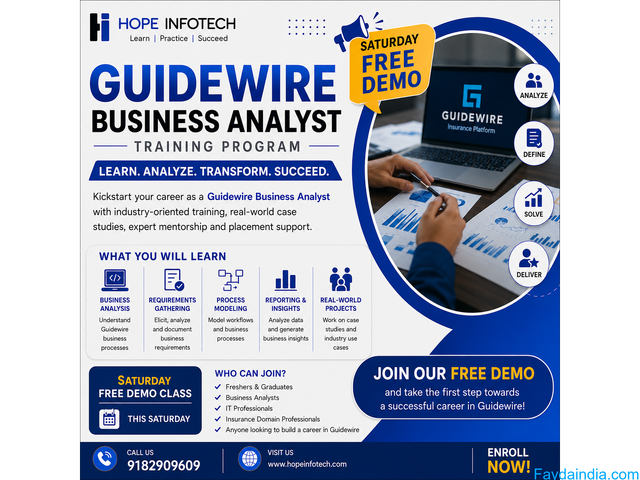 Best Guidewire Business Analyst Training in Hyderabad