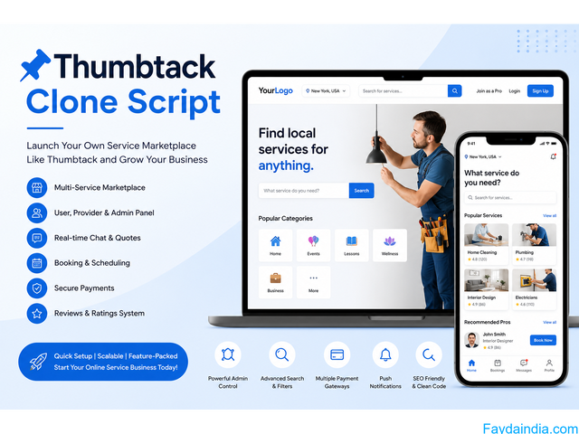 Thumbtack Clone Script: Build a Powerful Local Services Marketplace