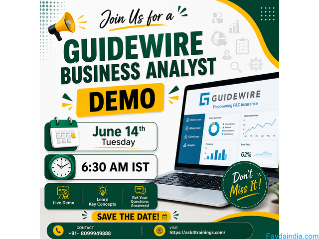 Guidewire Business Analyst Online Demo – Join Now