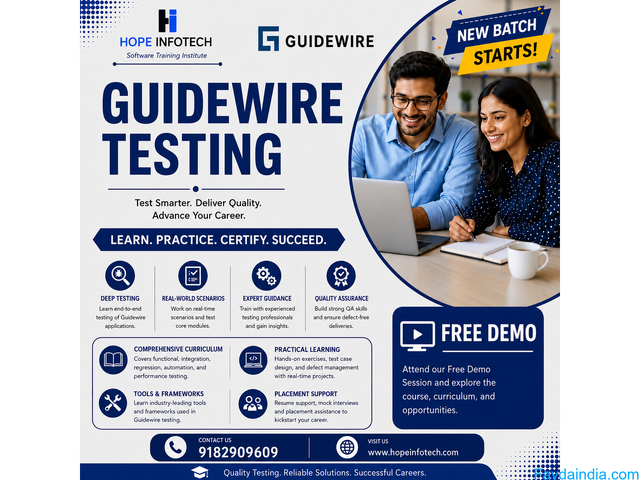 Best Guidewire Testing Online Training Institute