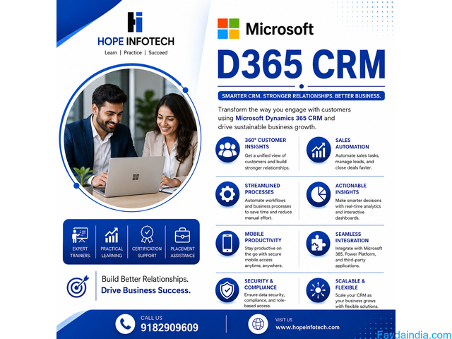 Master Microsoft Dynamics 365 CRM with Hope Infotech!