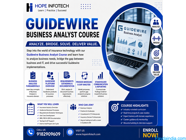 Guidewire Business Analyst Training with Real-Time Project Knowledge