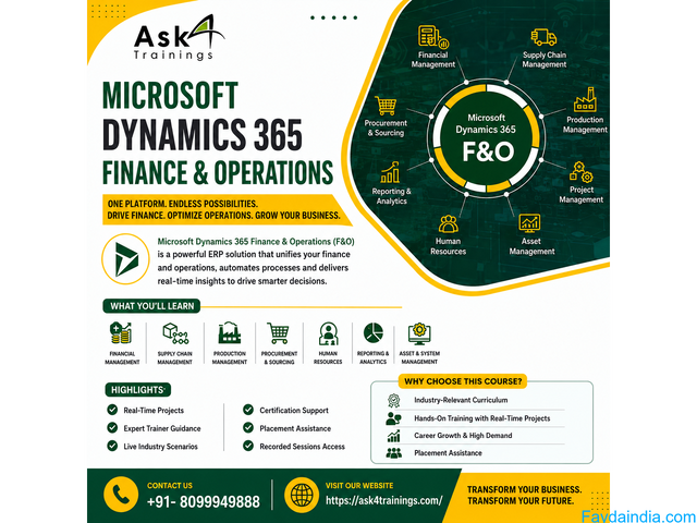 Microsoft Dynamics 365 Finance & Operations Training Online