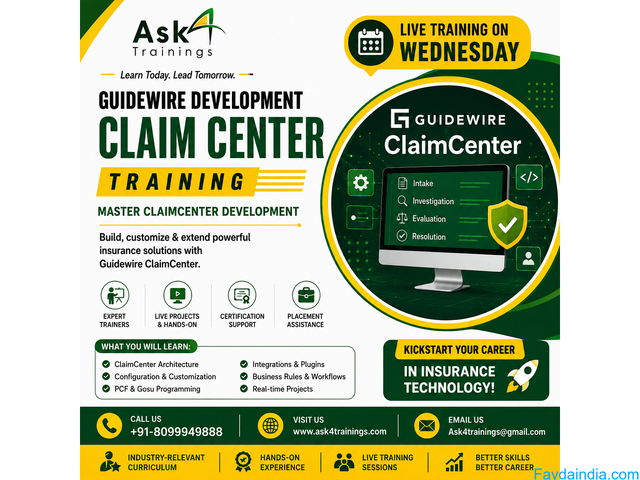Guidewire ClaimCenter Development Training | Live Online Course