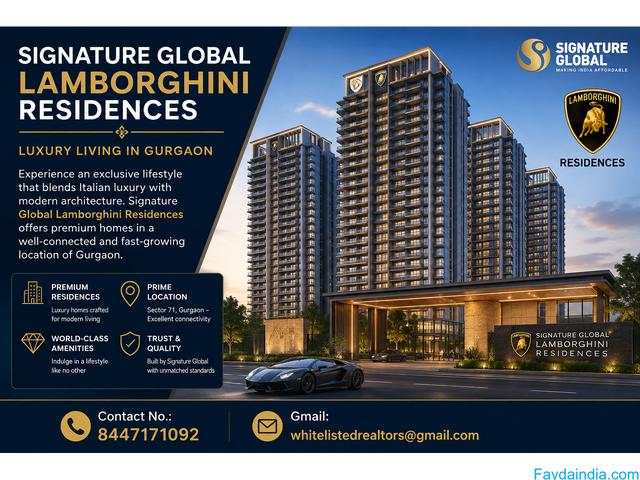 Signature Global Lamborghini Residences: Luxury Living in Gurgaon