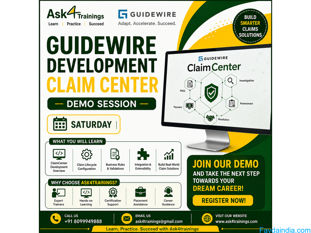 Guidewire ClaimCenter Online Training for Career Growth
