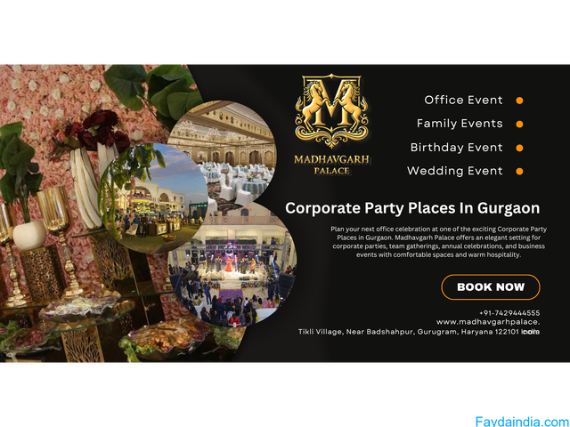 Corporate Party Places in Gurgaon for Memorable Team Events