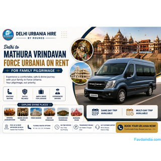 Delhi to Mathura Vrindavan Urbania Hire