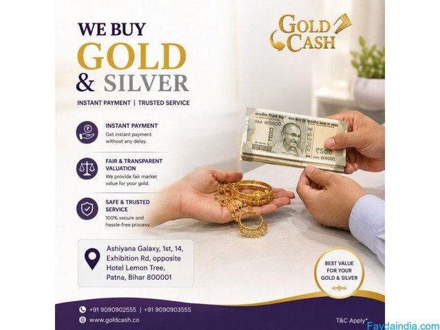 Sell Gold for Cash in Patna - Gold Cash Limited