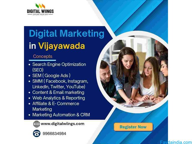 Digital Wiings – The Best Digital Marketing Online Training in Vijayawada for Practical Learning