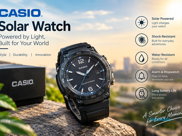 Casio Solar Watch – Reliable Light-Powered Timekeeping