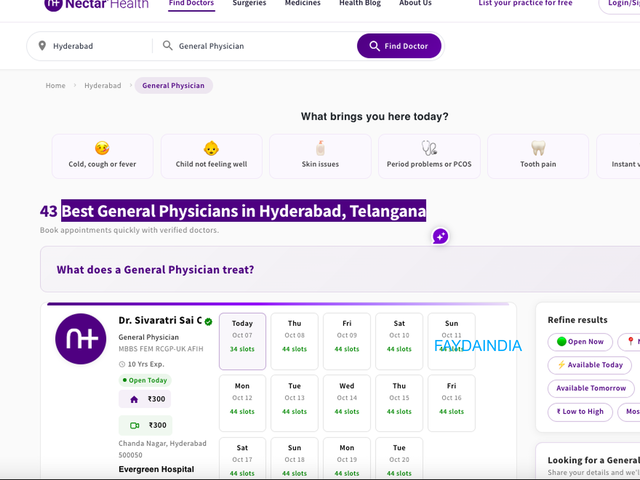 Best General Physician in Hyderabad | NectarPlus Health