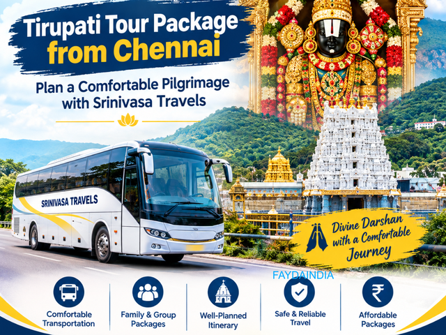 Comfortable Tirupati Tour Package from Chennai – Srinivasa Travels