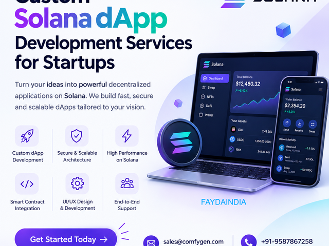 Solana dApp Development Company for Decentralized Applications | Comfygen Technologies